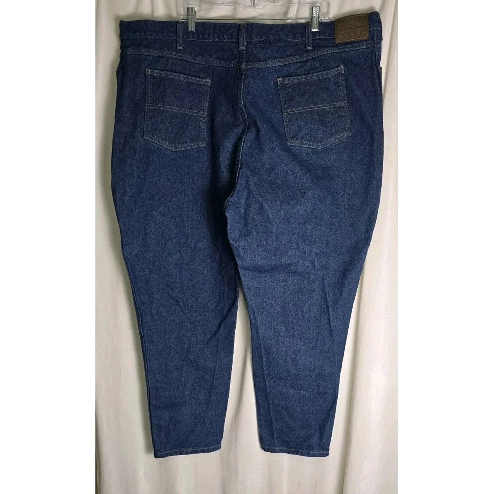 UniFirst Work Pants Jeans Mens 50x30 Dark Wash Uni‎ First - Picture 2 of 7